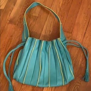 Teal Drawstring Purse
